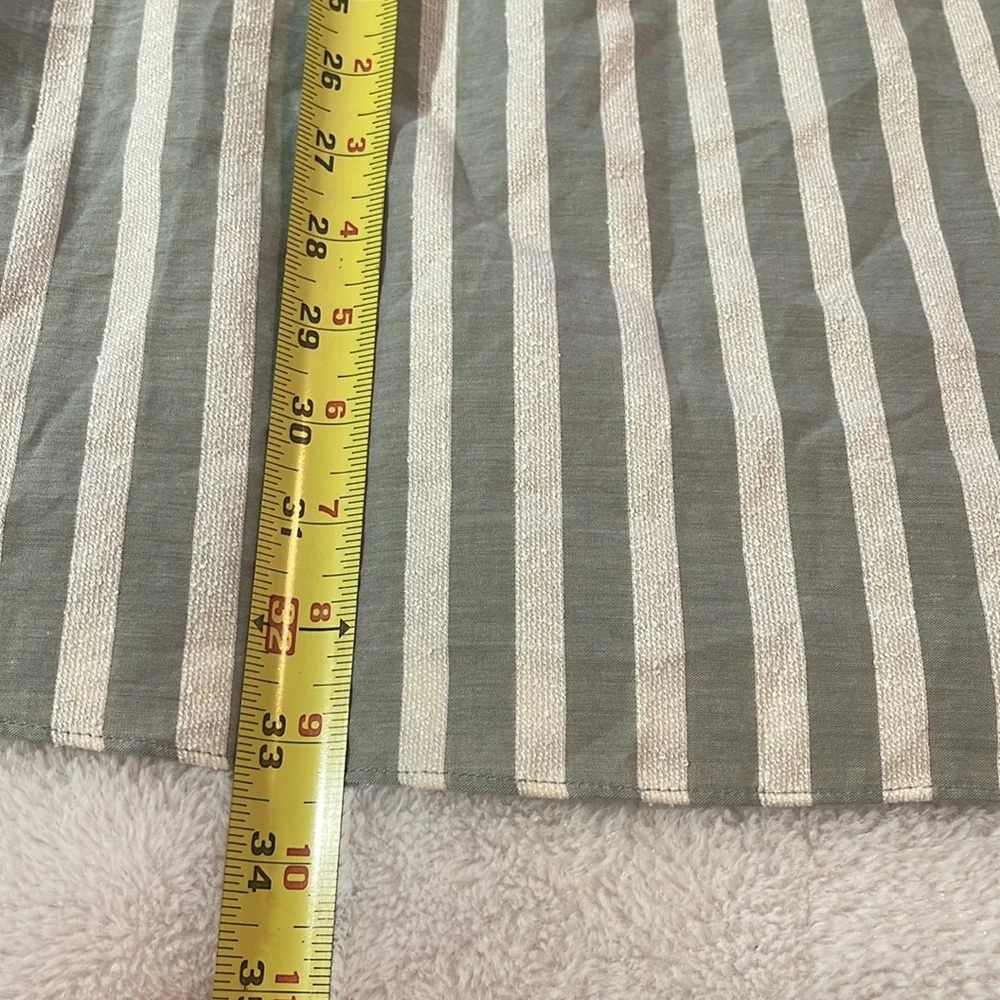 NWT Gianni Bini Sage/White Stripped Slip On Dress w/ shutter sleeves  Size Small - Picture 9 of 12